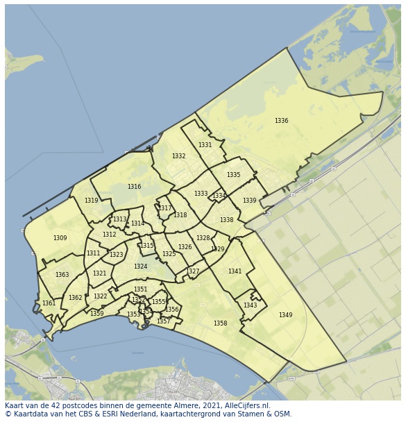 Gemeente kaart almere